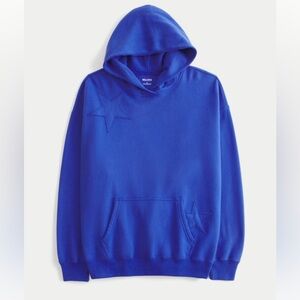 ISO Hollister Blue Women's Hoodie with Star Details